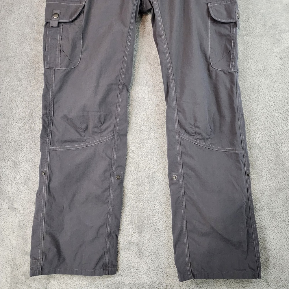 KUHL Pants Womens Size 10 SHORT Gray Cargo Pockets Snap Button Casual Outdoor - Picture 8 of 12